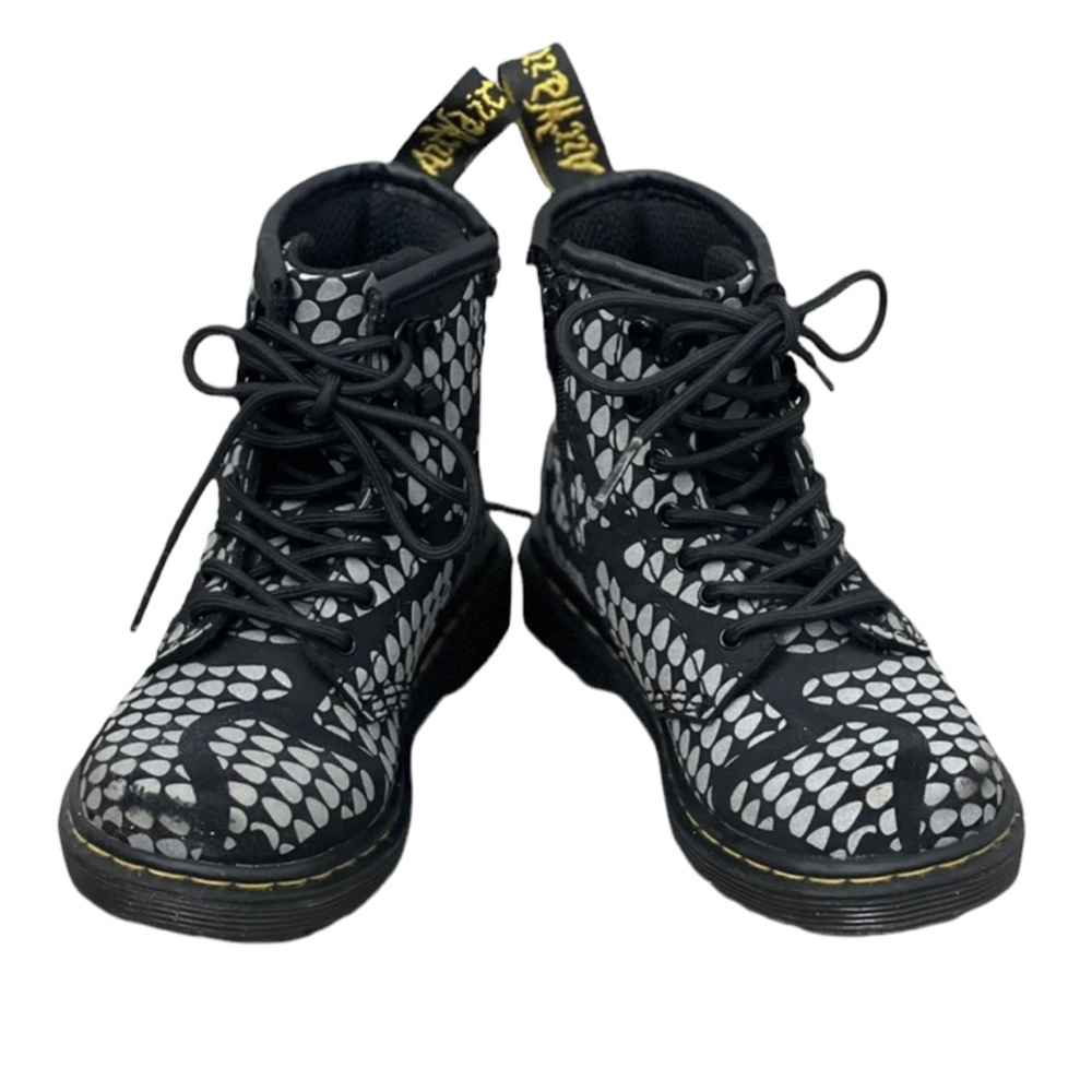 Dr. Martens (Brooklee RS) Black/Grey Snake Print - Size 8